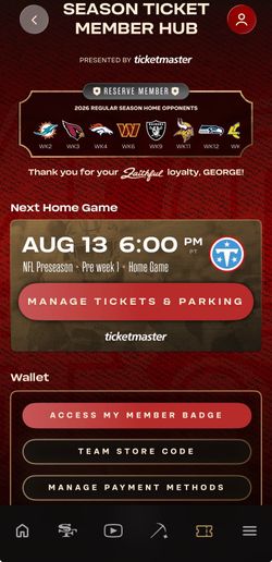49ers season tickets