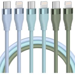 USB C to Lightning Cable 3 Pack 6FT Apple MFi Certified, iPhone Fast Charger Type C to Lightning Cord for iPhone 14 13 12 11 Pro Max Xr Xs 8 and More