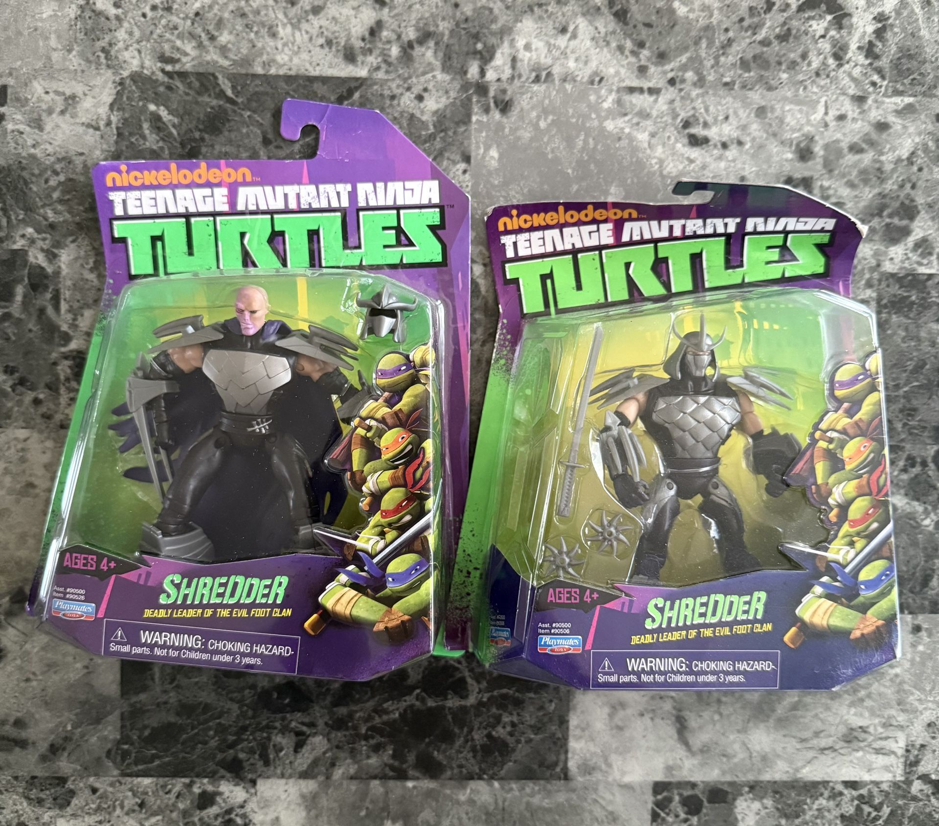 TMNT Teenage Mutant Ninja Turtles Shredder x2 New Vintage 2012