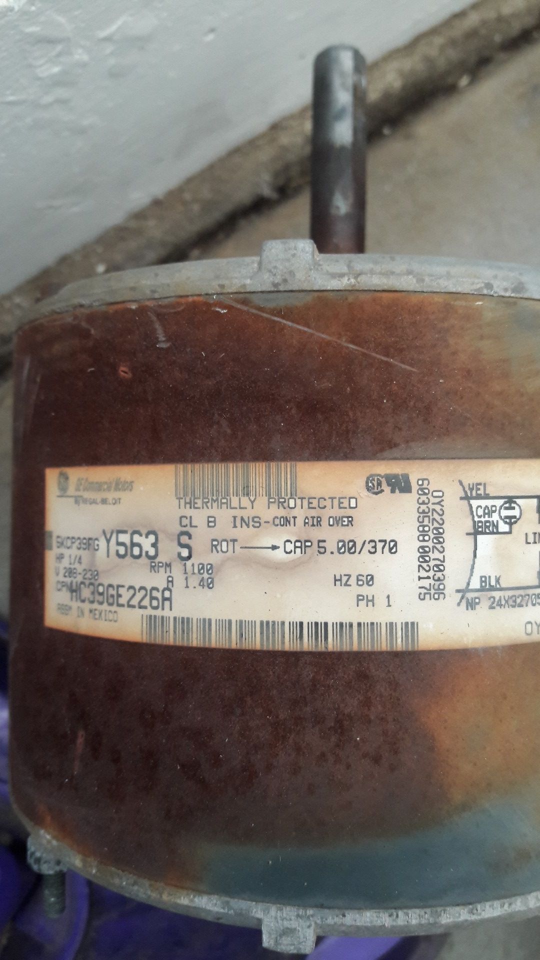 Used condenser motor ac