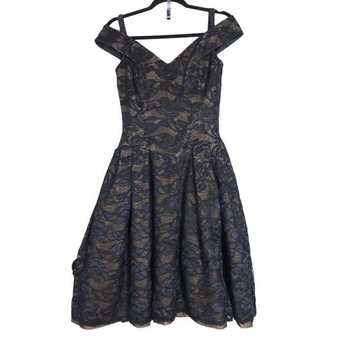 strapless open back dress Dark Navy Lace Sequined Trumpet Court Train Prom Dress main image 1