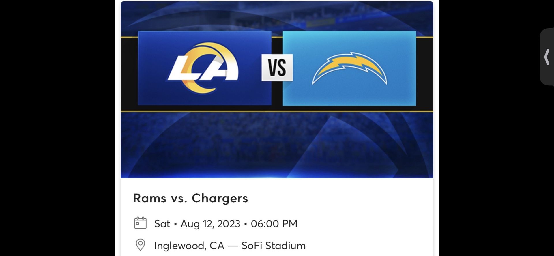 Rams Vs Chargers