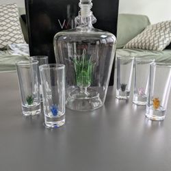 Tequila Decanter With Shot Glasses 