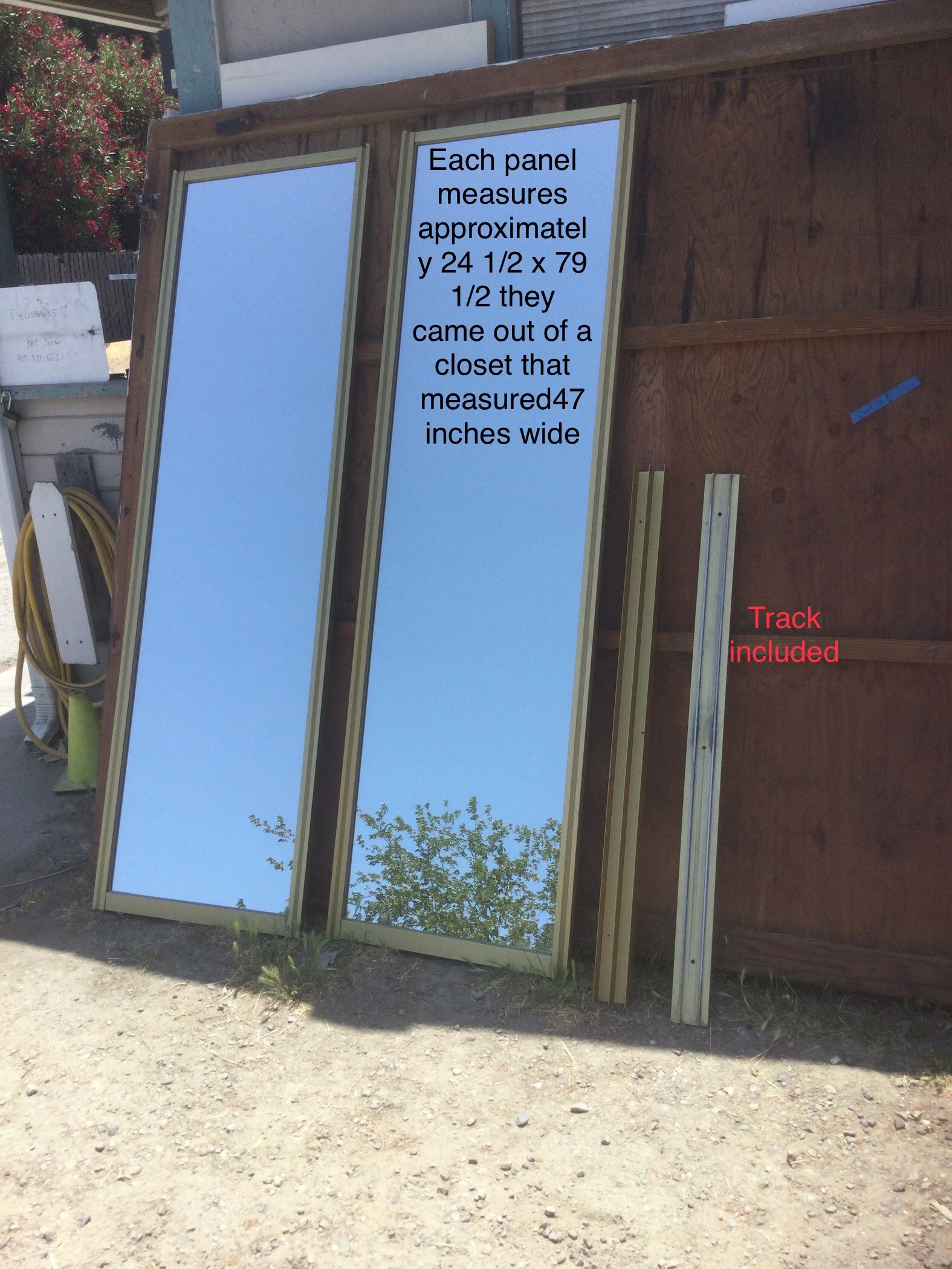 Mirror Closet Doors 4’x6’8 Opening