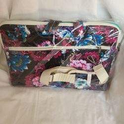 Canvaslove Water Resistant Laptop Shoulder Messenger Bag Sleeve Case for MacBook Pro 16 inch and 15 inch-15.6 inch laptop (Purple Lotus)