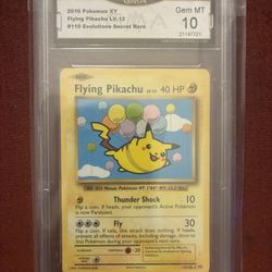 Pokemon TCG Evolutions Flying Pikachu Card GMA 10