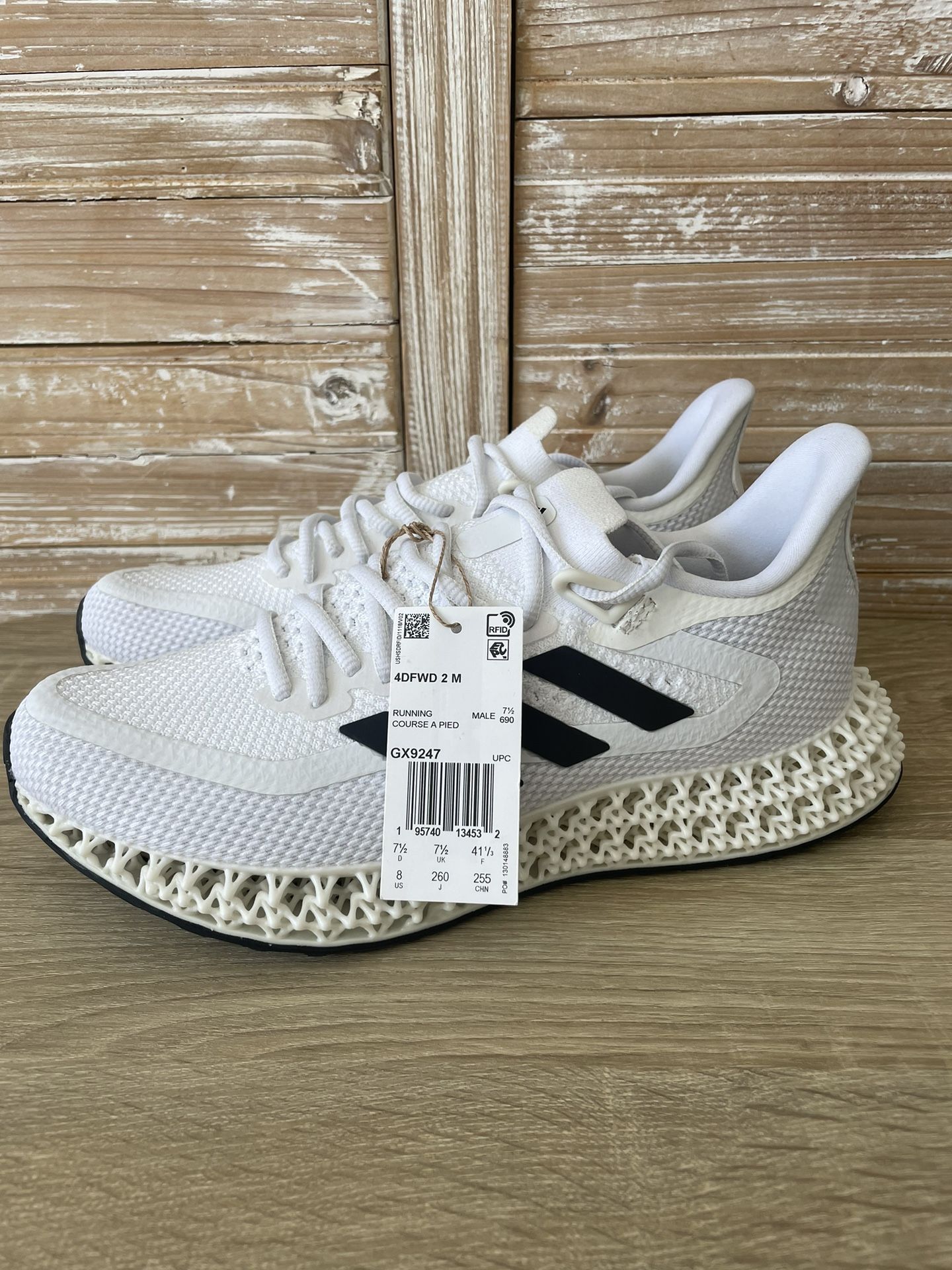 NEW!! Adidas 4DFWD 2 White Black Men's Running Shoes Sz 8 (GX9247). Mens 8 or Womens 9.5 Brand new 100% authentic! Check out photos for further det