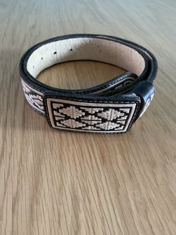 Black Handmade Piteado Belt
