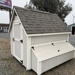 6x8 Chicken Coop w/ Adult Door & Chicken Door