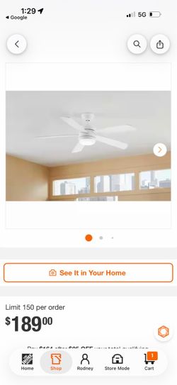 White Ceiling Fan with Light