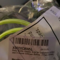 Baby Bottle Handle Grip for Comotomo 5 Ounce and 8 Ounce Silicone Bottles, 3 Pack, Green

