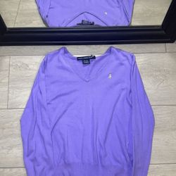 Vintage / Y2K Women’s Polo Ralph Lauren Lavender Cardigan 