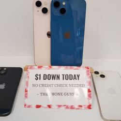 Apple IPhone 13 Unlocked For All Carriers - $1 Down Today - NO CREDIT Needed