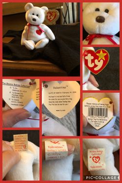 Rare Valentino beanie baby with tag errors