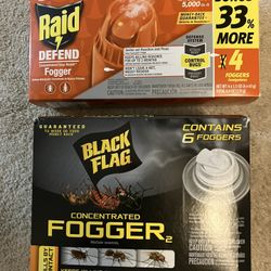 10 Foggers (Raid 4-Pack) Black Flag 6/Pack)