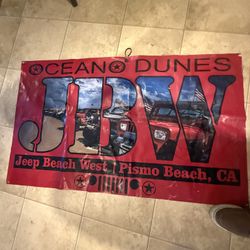 Vintage Jeep Vinyl Sign 