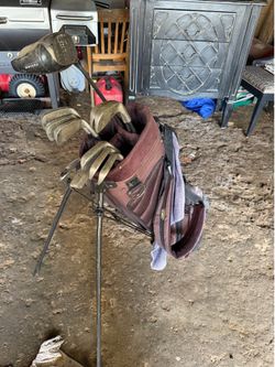 Complete Left Handed Golf Club Set + Standing Bag