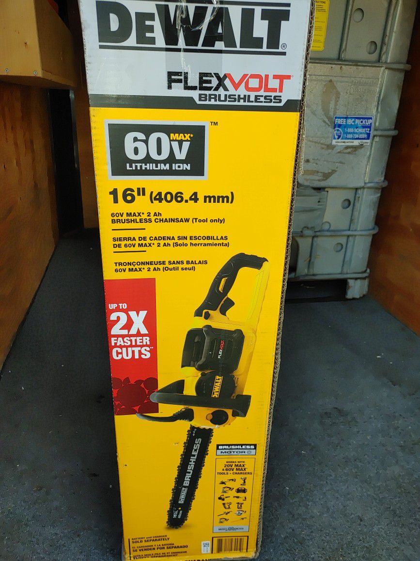 DEWALT FLEXVOLT 60V MAX 16in. Brushless Cordless Battery Powered Chainsaw (Tool Only)