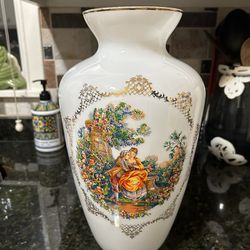 Mid Century Art Glass Vase Lapet/ Italy