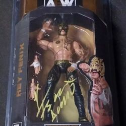 WWE AEW Toy Action Figure Rey Fenix Autographed Signed