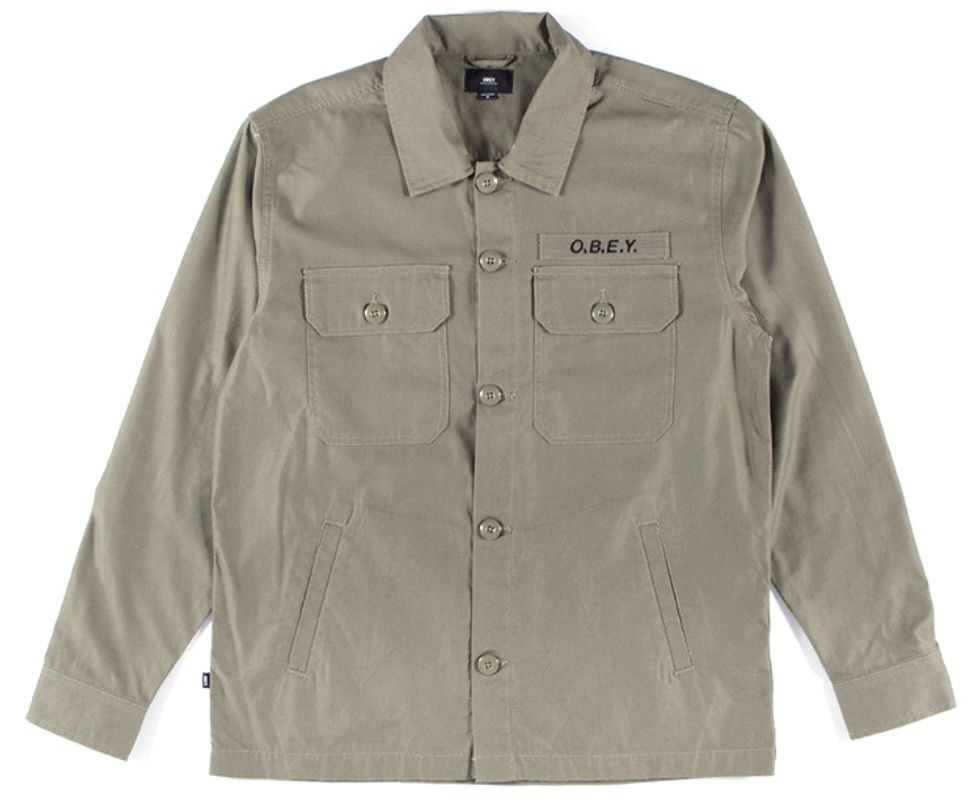 OBEY PROPAGANDA: “Station Shirt Jacket” - Burnt Olive