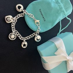 Vintage Tiffany's sun, moon, horseshoe heart Bracelet 