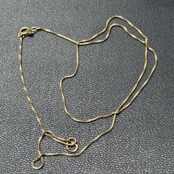 Simple 14k gold Italy Gold Chain Necklace