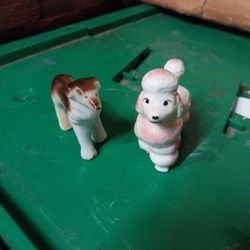 2 Vintage Porcelain Dogs