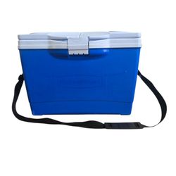 Rubbermaid Personal Cooler with Shoulder Strap – Blue & White