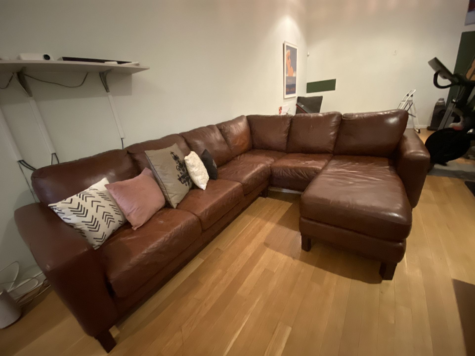 Real Leather Sectional