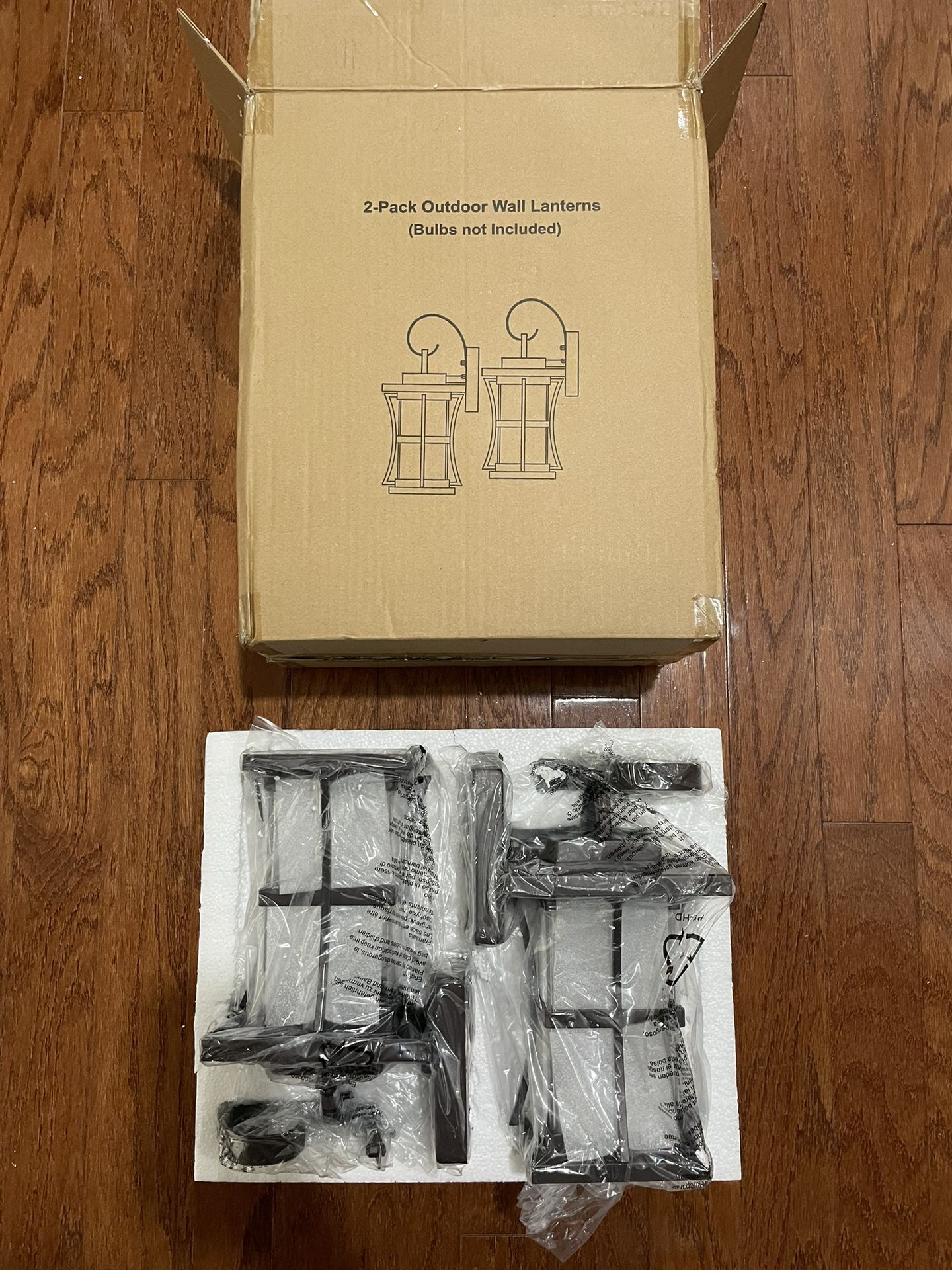 2 Packs Outdoor Wall Light Oil Rubbed Bronze Exterior Light Fixture Waterproof Porch Sconces Wall Mounted Lighting Anti Rust Rustic Wall Sconce for