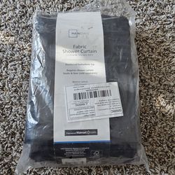 Mainstays black shower curtain