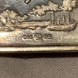 Vintage 1 oz Silver Christmas Art Bar and Micro Machine Car