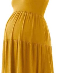 Brandnew Summer Maternity Dress Casual Sundress/Short Sleeveless Maternity Tank Dresses Cloth-Large