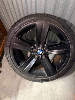 BMW OEM 18” Black 5-Spoke Wheel/Rim w/ Brand New 255/35ZR18 Tire