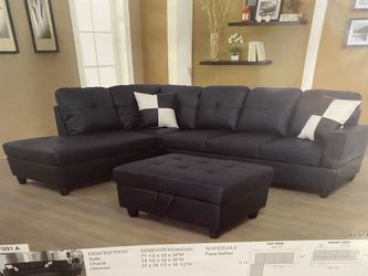 Amazing Deal On This Beautiful Black Senctional