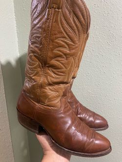 Vintage Nocona Brown Western Boots Size 9D