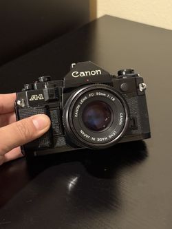 Canon A1 W 50mm 1.8 SLR 35mm Film Camera