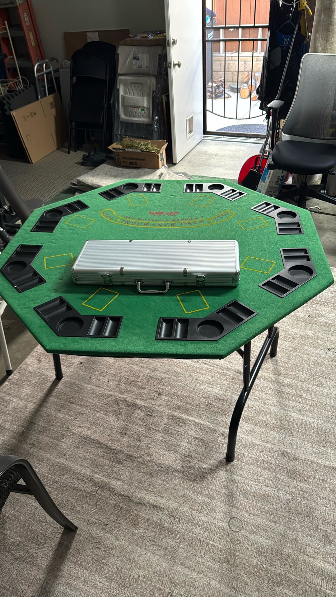 Póquer Folding Table Hexagonal With Poker Chips