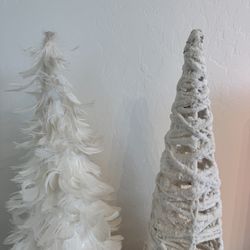 White Christmas Trees - White Home Decor