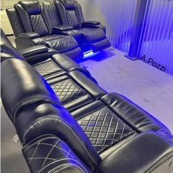 AP- POWER RECLINING SOFA AND LOVESEAT- BLACK/Delivery - Financing 