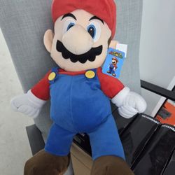 2015 Nintendo Super Mario Bros Cuddle 23" Plush Stuffed Toy Hidden Pouch