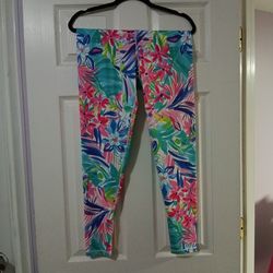 Women's curve floral leggings