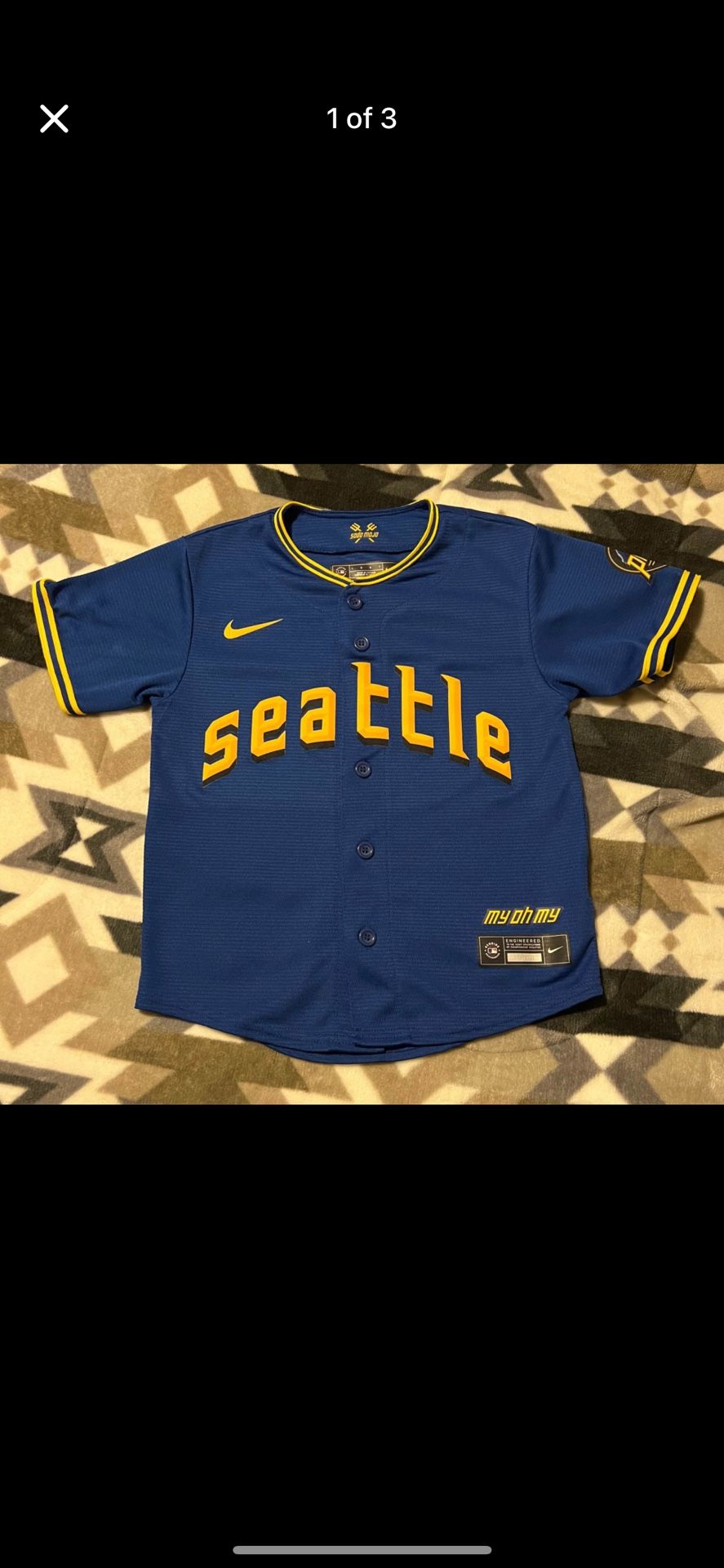 Julio Rodriguez Seattle Mariners City Connect Jersey Youth Kids L Large 7 Nike MLB