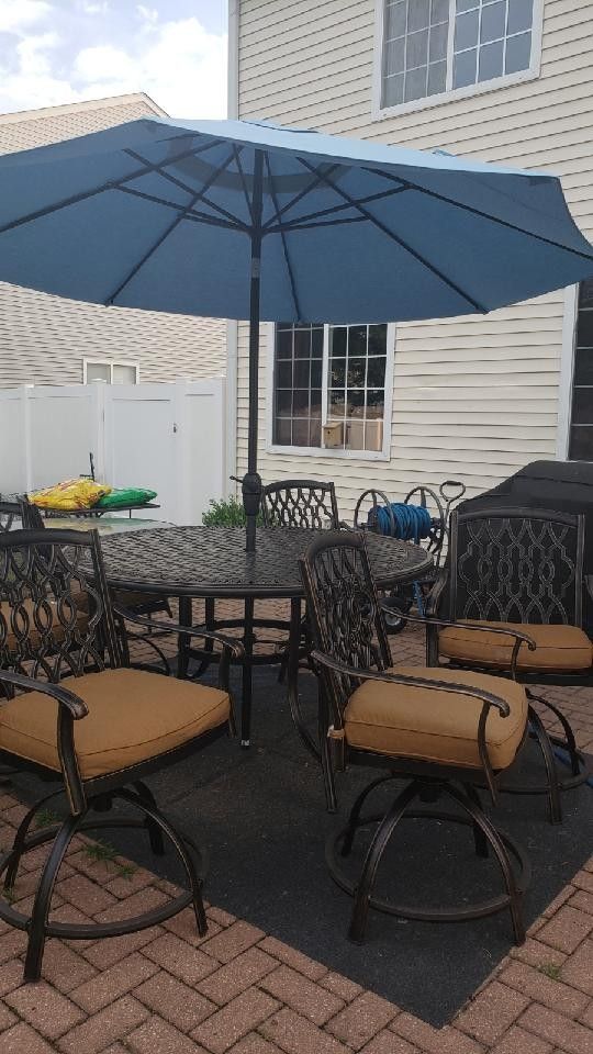 Patio set cast aluminum