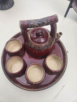 Decoration tea pot with cups