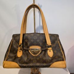 Vtg Authentic LOUIS VUITTON LV GHW Beverly GM Shoulder Bag SR1026 Monogram Brown