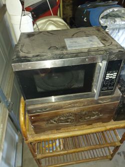Black and decor microwave