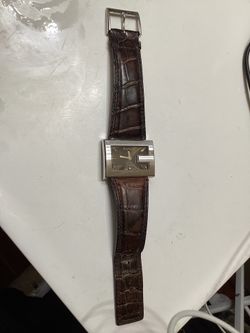 Gucci vintage 100 unisex watch with genuine alligator band