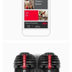 Bowflex Selecttech 552 Adjustable dumbbell dumb bell set 52 lb 30 50 weights gym exercise equipment workout bench curl